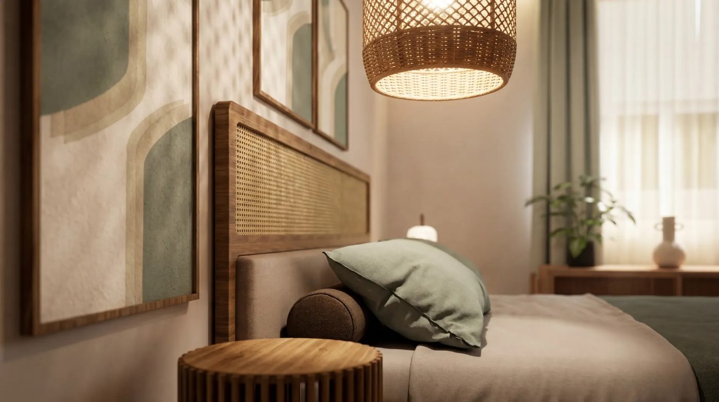 CGI of a new-build home bedroom